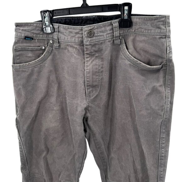 Kuhl Free Ryder Pants Mens 34x28 Durable Cotton Blend Gray Outdoor Workwear - Picture 4 of 9